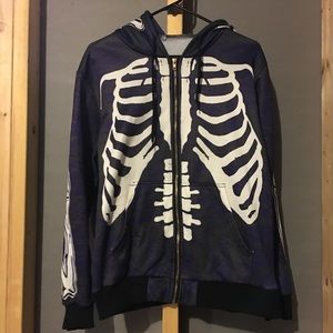 purple skeleton Hoodie